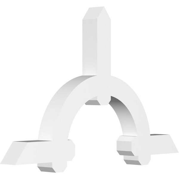 Ekena Millwork Ericson Architectural Grade PVC Gable Bracket, 48"W x 30"H x 4"D x 4"F, 15/12 Pitch GBP048X30X0404ERI00 - main